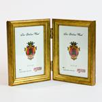 F.G. Galassi 3 1/2 x 5 gold hinged pair ready made picture frame - 13735v2