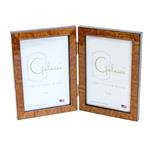 F.G. Galassi Chestnut 4x6 Hinged Double Burl wood Ready Made Frame - style 27746V2 | Frame It/ Waban Gallery