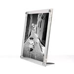 Wexel Art 10"x12" Tabletop Double-Panel Acrylic Picture Frame for 8x10" Images with Silver Stands - style TBL1012C