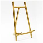 Bards style 935b 7 inch tall matte gold metal easel  | Frame It Waban Gallery