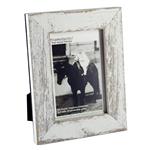 Frametastic 4x6 authentic white distressed wood ready made frame style ECO1-W-46 | Frame It Waban Gallery