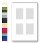 Archival Matting for 12x18 picture frames with 4 windows to fit various sizes| Frame It / Waban Gallery