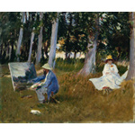 Claude Monet Painting by the Edge of a Wood by John Singer Sargent