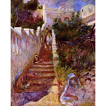 Treppe in Algier by Pierre Auguste Renoir