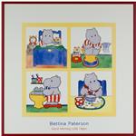 framed artwork "Good Morning Little Hippo" by Bettina Paterson