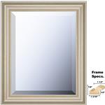 Newton Series Framed Mirror Style 311 Silver Wood Frame - In Many Sizes | Frame It Waban Gallery