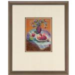 framed artwork Flowers and Fruit by P. Flaherty