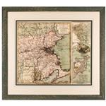 Framed Reproduction Map of New England USA from 1775 | Frame It Waban Gallery