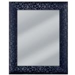 Framed Mirror in a 3 3/8 Wide Blue Damask Fabric Wrapped Wood Frame - Size 24x30 | Frame It Waban Gallery