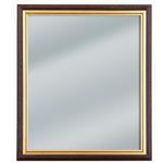 Two tone Brown and Gold wood mirror 16 1/4 x 14 1/4 | Frame It Waban Gallery