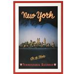 framed New York pennsylvania Railroad advertising poster