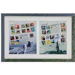 framed postage stampes from 1960's and 1970's