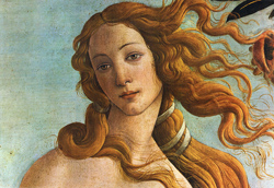 Birth of Venus (detail) by Sandro Botticelli