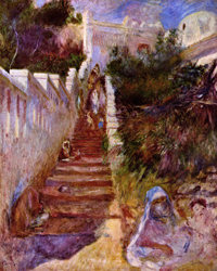 Treppe in Algier by Pierre Auguste Renoir