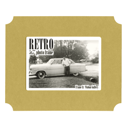 Retro Frame rear panel - yellow cove 5x7 inch tabletop picture frame from Frame It / Waban Gallery in Newton, Massachusetts