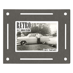 Retro Frame rear panel - black morse 5x7 inch tabletop picture frame from Frame It / Waban Gallery in Newton, Massachusetts