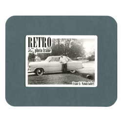 Retro Frame rear panel - blue simple 5x7 inch tabletop picture frame from Frame It / Waban Gallery in Newton, Massachusetts