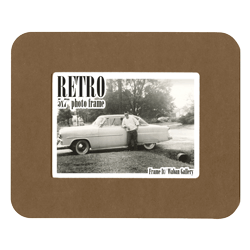 Retro Frame rear panel - brown simple 5x7 inch tabletop picture frame from Frame It / Waban Gallery in Newton, Massachusetts