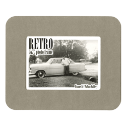 Retro Frame rear panel - gray simple 5x7 inch tabletop picture frame from Frame It / Waban Gallery in Newton, Massachusetts