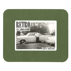 Retro Frame rear panel - green simple 5x7 inch tabletop picture frame from Frame It / Waban Gallery in Newton, Massachusetts