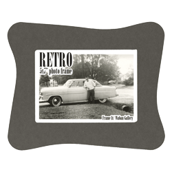 Retro Frame rear panel - black wavy 5x7 inch tabletop picture frame from Frame It / Waban Gallery in Newton, Massachusetts