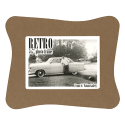 Retro Frame rear panel - brown wavy 5x7 inch tabletop picture frame from Frame It / Waban Gallery in Newton, Massachusetts