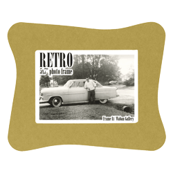 Retro Frame rear panel - yellow wavy 5x7 inch tabletop picture frame from Frame It / Waban Gallery in Newton, Massachusetts