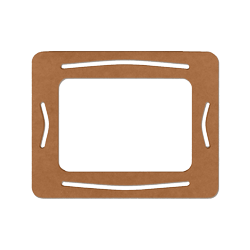 Retro Frame front panel - orange cutout 5x7 inch tabletop picture frame from Frame It / Waban Gallery in Newton, Massachusetts