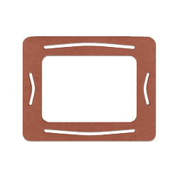 Retro Frame front panel - red cutout 5x7 inch tabletop picture frame from Frame It / Waban Gallery in Newton, Massachusetts