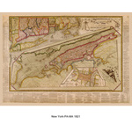 1821 map of New York, Massachusetts and Pennsylvania | Frame It Waban Gallery