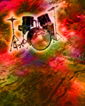 Glowing Drum Kit background image