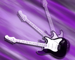 Guitar on Purple Streak background image