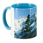 Ceramic mug, 11 oz. Color handle