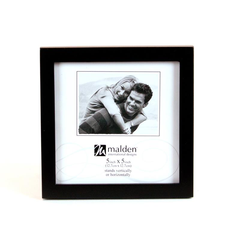 Malden 5x5 black wood ready made picture frame - 6416-55