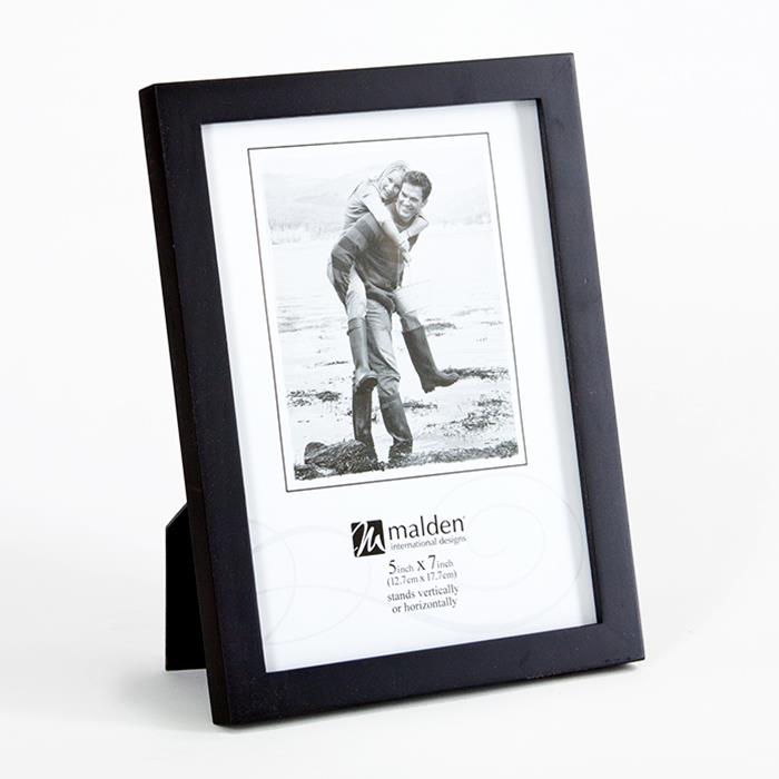 Malden International 5x7 Black Wood Ready Made Frame - Style 6416-57 | Frame It Waban Gallery