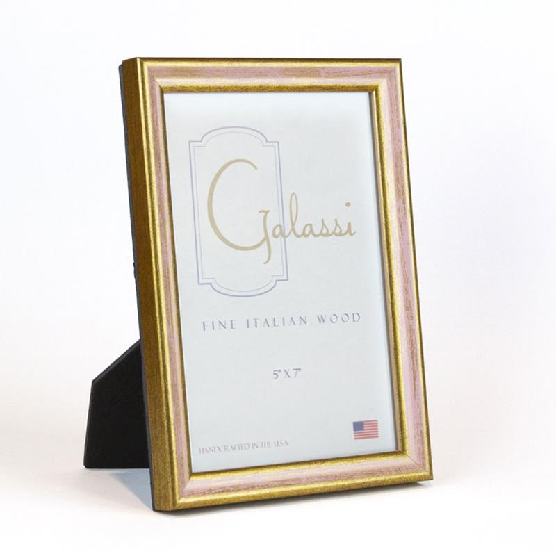 F.G. Galassi gold and pink ready made 5x7 picture frame - style 14946==57 at Frame It Waban Gallery