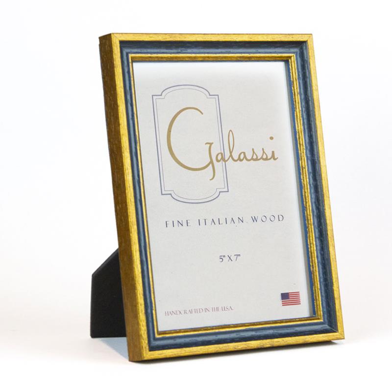 F.G. Galassi 4x6 blue & gold ready made frame - style 16446 | Frame It Waban Gallery 