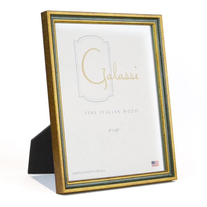 F.G. Galassi 8x10 green & gold ready made frame - style 16580 | Frame It Waban Gallery 