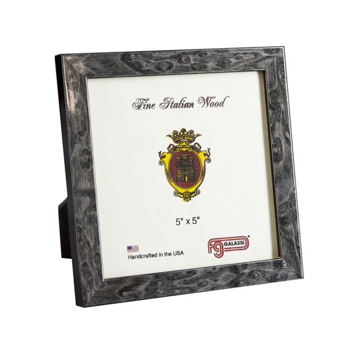 F.G. Galassi Gray 5x5 Gloss Burl wood Ready Made Frame - style 24155 | Frame It Waban Gallery