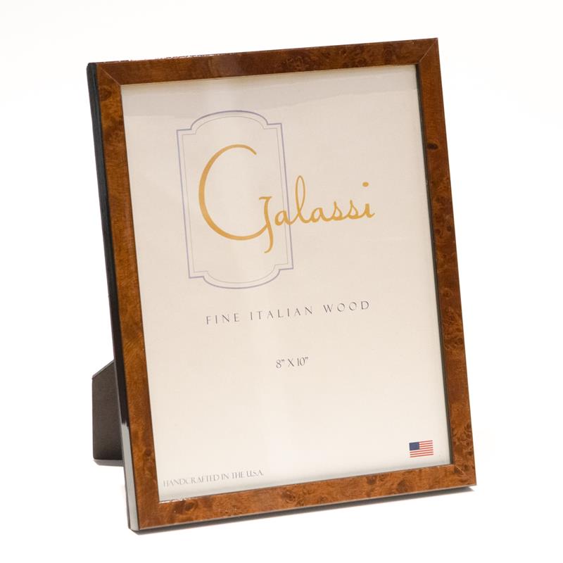 F.G. Galassi Cognac 8x10 Laquer Burlwood Ready Made Frame - style 23680 | Frame It/ Waban Gallery