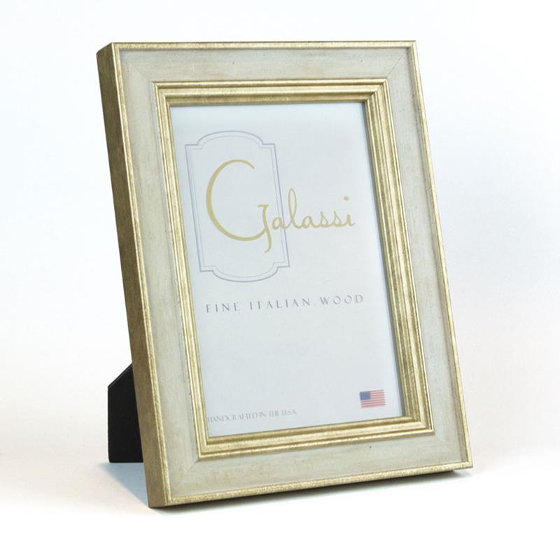 F.G. Galassi 4x6 antique silver / white ready made frame - style 51446 | Frame It Waban Gallery 