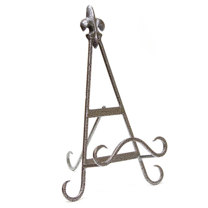 Bards style 680  10 inch tall antique silver metal easel | Frame It Waban Gallery