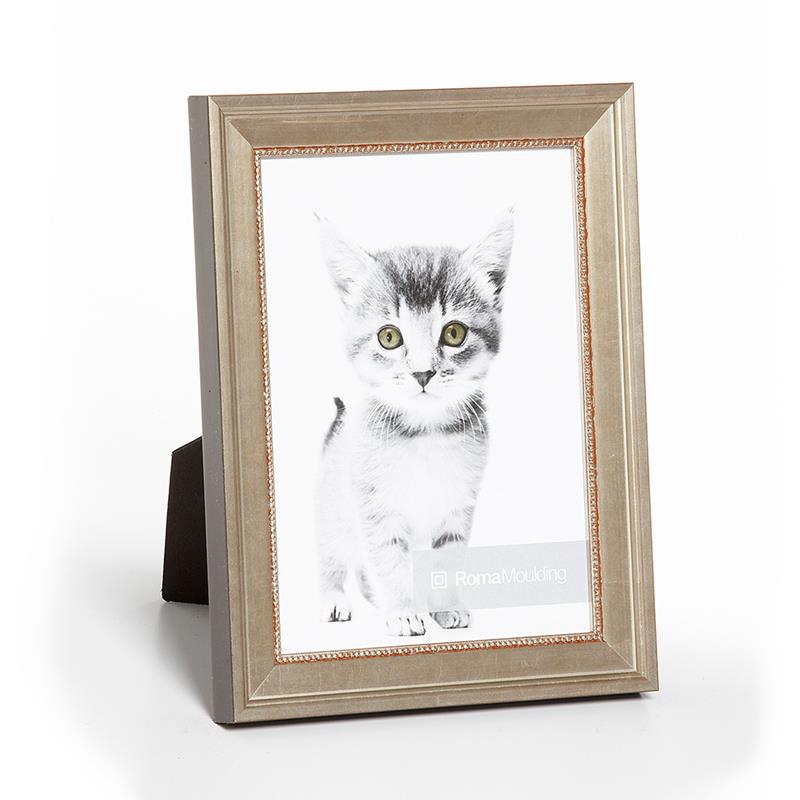 Roma 8x10 Eleganza silver wood ready made picture frame - 31554-810