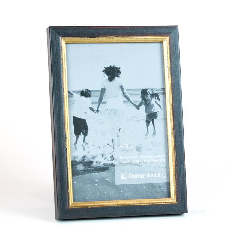 Roma 4x6 Cortona black wood ready made picture frame - 550086-46