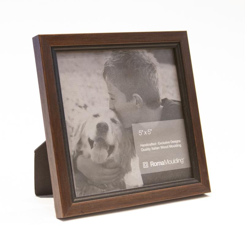 Roma 5x5 Florentine Walnut Ready made picture frame - style 550087