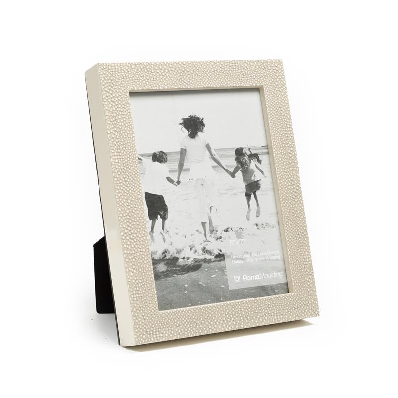 Roma 4x6 Bone Shagreen ready made picture frame - 2132051-46