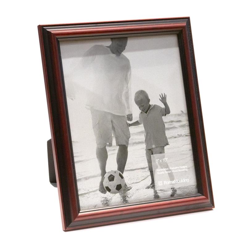 Roma Mahogany 8x10 ready made picture frame style 815385-80 - at Frame It Waban Gallery