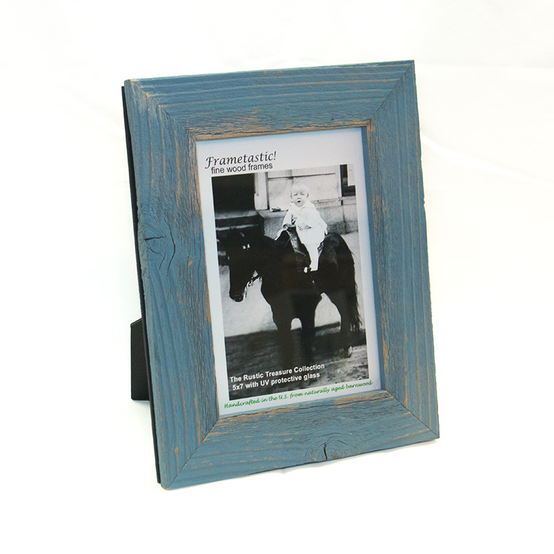 Frametastic 5x7 Rustic Treasures blue ready made frame - style ECO1-B-57