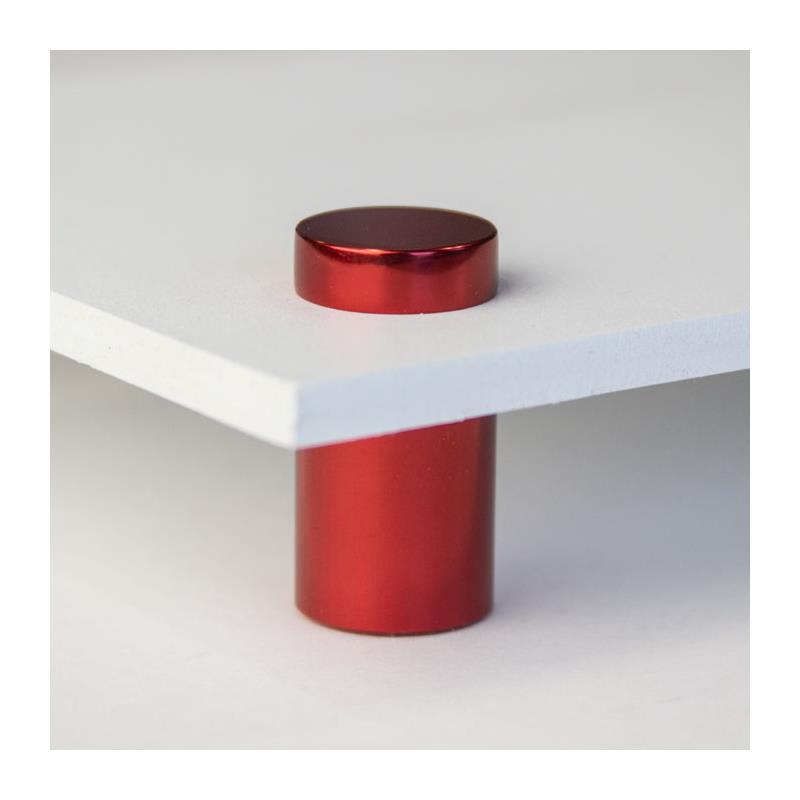 3/4" wide x 1" tall red aluminum wall mounting standoff | Frame It Waban Gallery