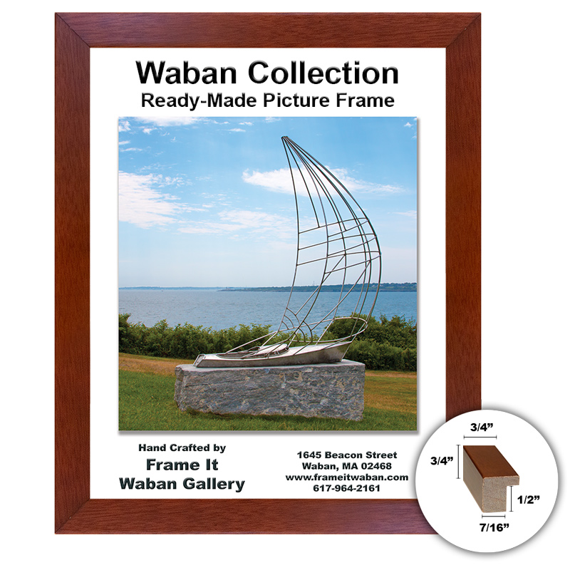 Waban Collection chestnut 8x10 picture frame - style 318